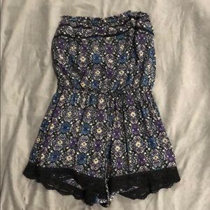 Xhilaration Floral Strapless Romper | Target